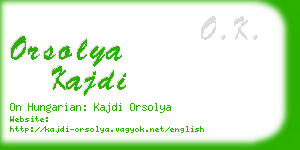 orsolya kajdi business card
